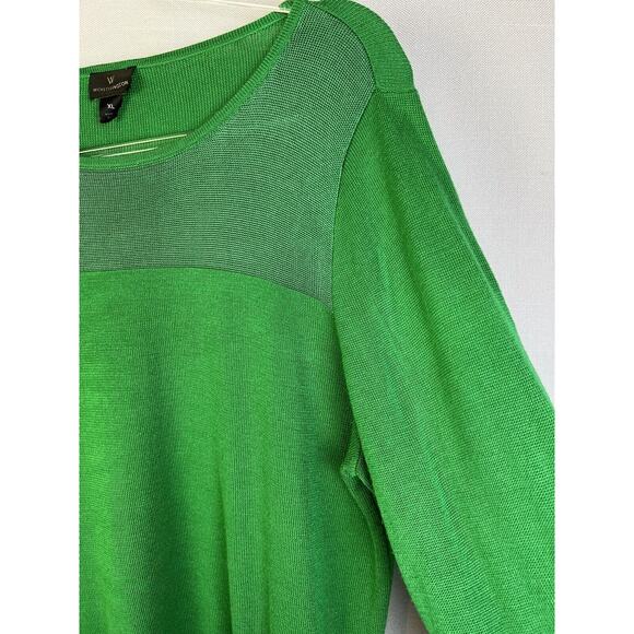 Worthington Light Weigth Sweater Women's XL 3/4 Sleeves Kelly Green - Picture 2 of 8